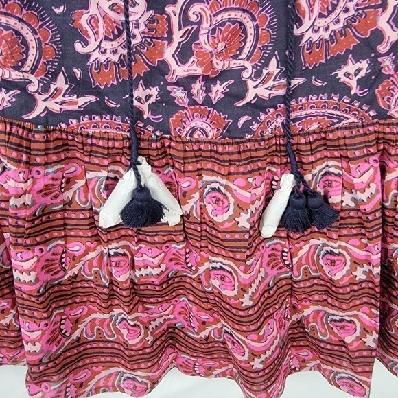 Nwt Small Figue Bria dress Paisley True Blue Fuchsia - Picture 7 of 12